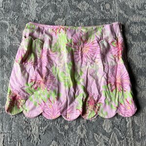 Lily Pulitzer Floral Scalloped Hem Skort
